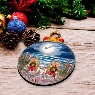 Moonlight Christmas Holiday Wooden Ornaments by D. Gelsinger - Christmas Decor - 8652817-DG