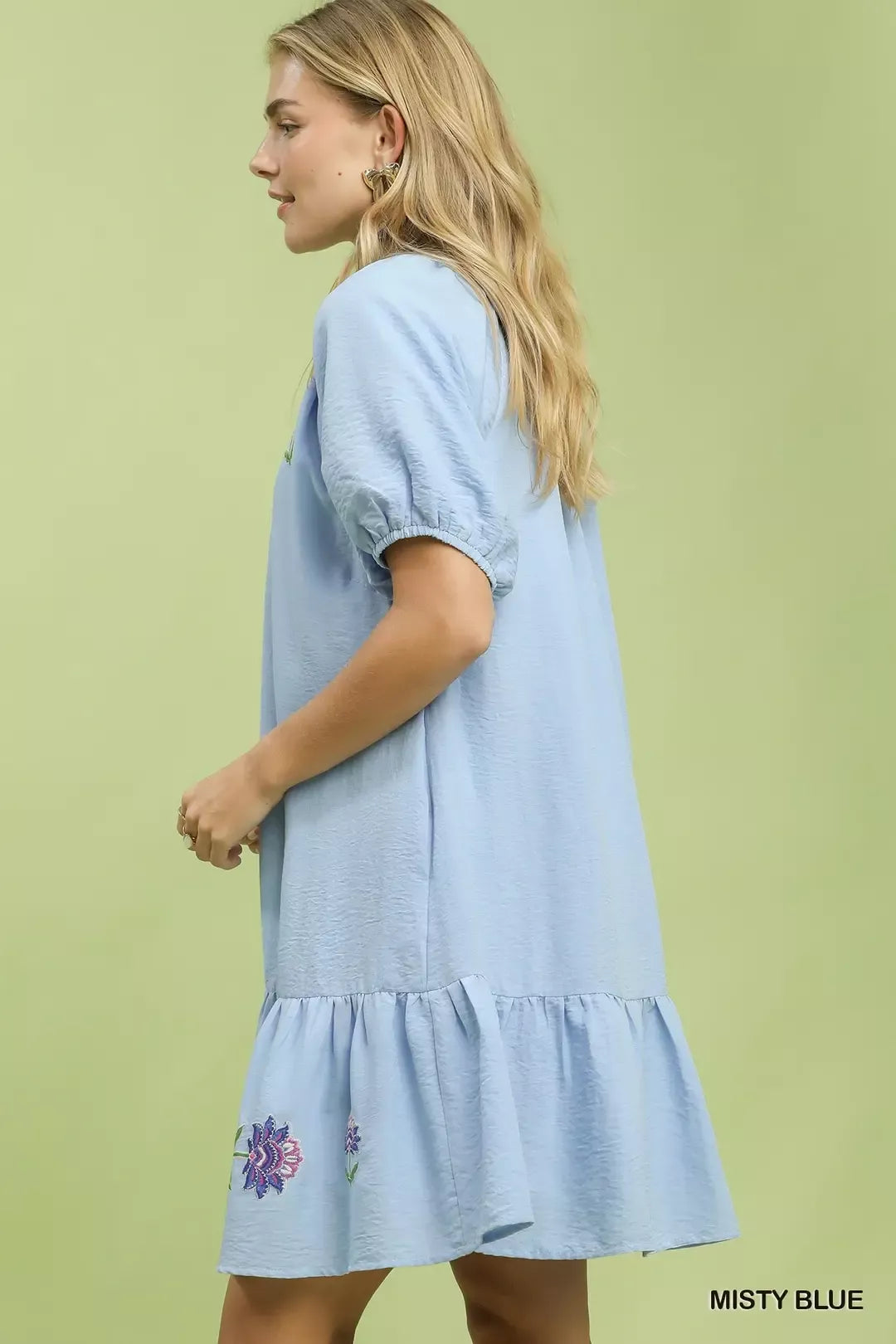 Umgee Embroidered Floral Babydoll Dress - Glamourous Grace