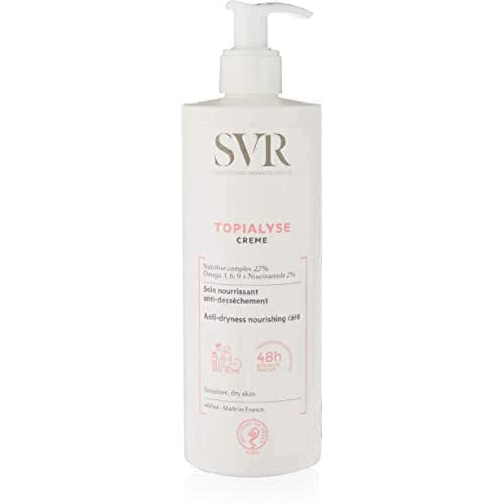 SVR Topialyse Moisturizing Cream - 400ml - Hydrating Cream for Dry Skin Relief, Non-Greasy Moisturizer - Glamourous Grace