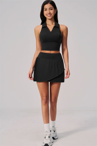 The Ziv Polo Crop Top Tennis Dress 2-Piece Set