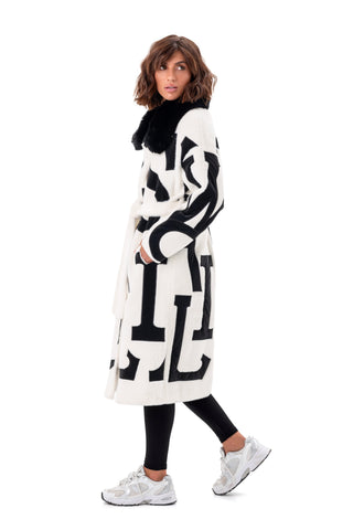 Pre-Order. Re-Stock Ships September 2026. Maru Eco Fur Intarsia Winter Coat