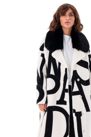 Pre-Order. Re-Stock Ships September 2026. Maru Eco Fur Intarsia Winter Coat