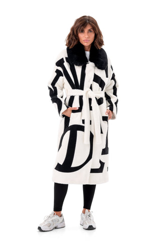 Pre-Order. Re-Stock Ships September 2026. Maru Eco Fur Intarsia Winter Coat
