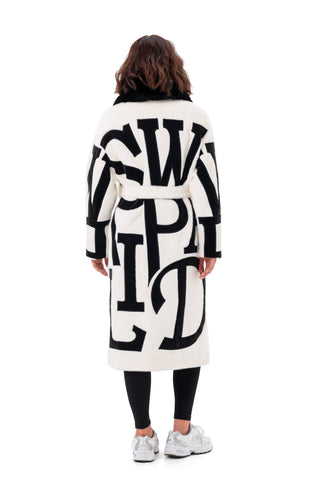 Pre-Order. Re-Stock Ships September 2026. Maru Eco Fur Intarsia Winter Coat