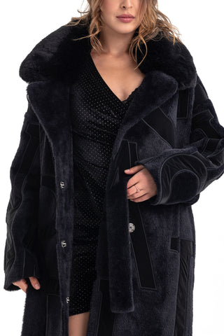 Maru Wool Blend Intarsia Winter Coat