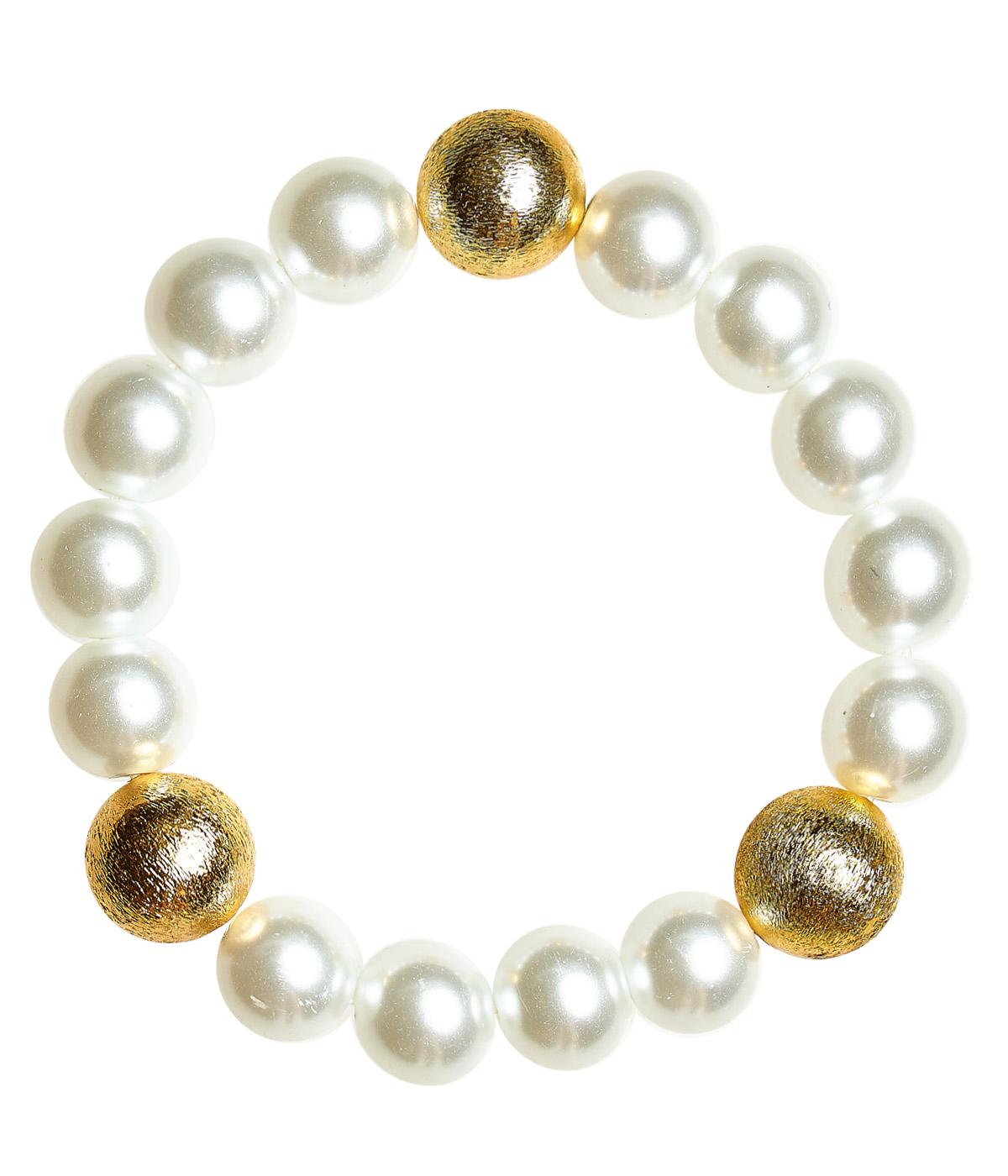 Birdie Bracelet with Gold Beads - Glamourous Grace