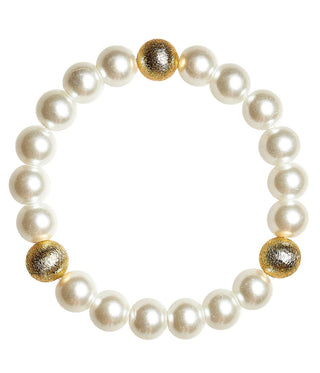 Birdie Bracelet with Gold Beads - Glamourous Grace