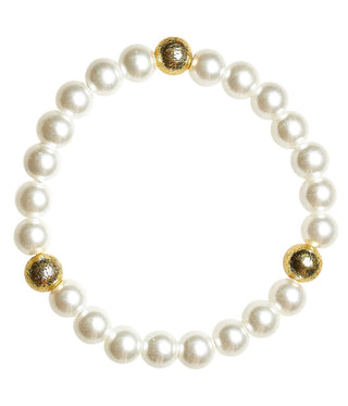 Birdie Bracelet with Gold Beads - Glamourous Grace
