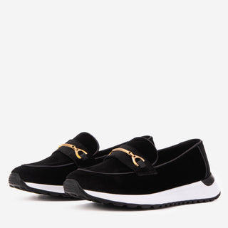 The Milan Black Leather Women Sneaker - Glamourous Grace