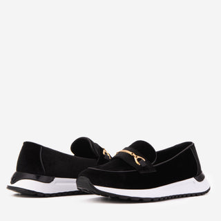 The Milan Black Leather Women Sneaker - Glamourous Grace