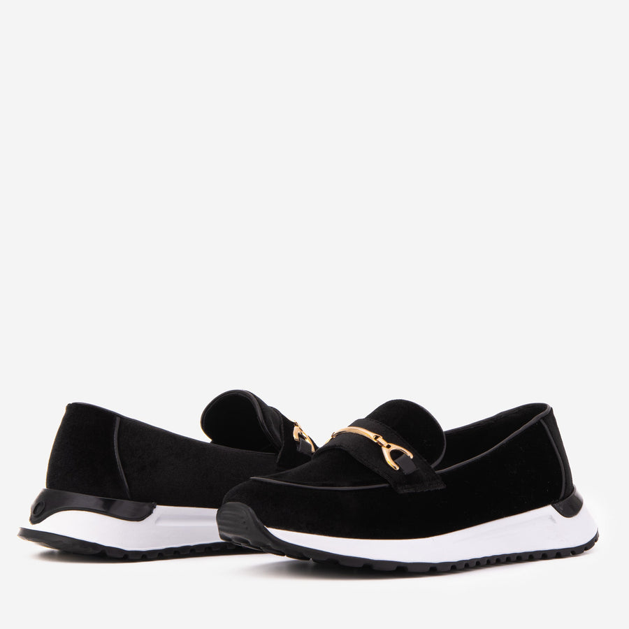 The Milan Black Leather Women Sneaker - Glamourous Grace