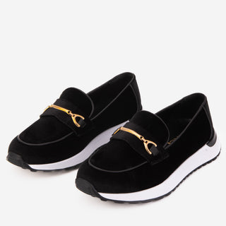 The Milan Black Leather Women Sneaker - Glamourous Grace