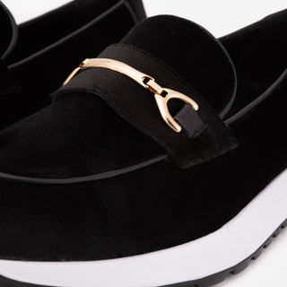 The Milan Black Leather Women Sneaker - Glamourous Grace