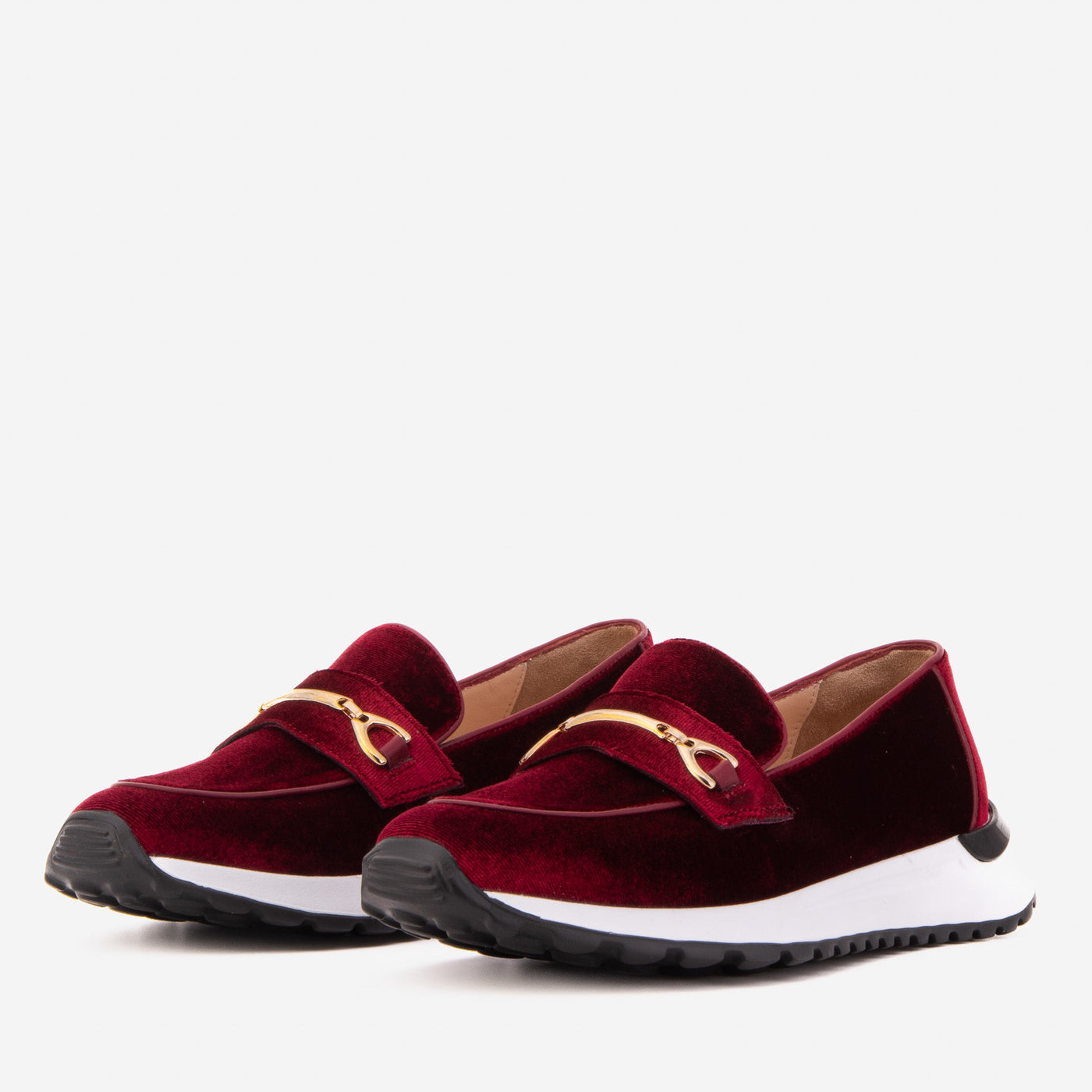 The Milan Burgundy Leather Women Sneaker - Glamourous Grace