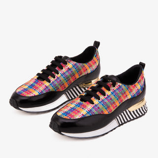 The Valencia Leather Black Women Sneaker