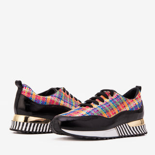 The Valencia Leather Black Women Sneaker