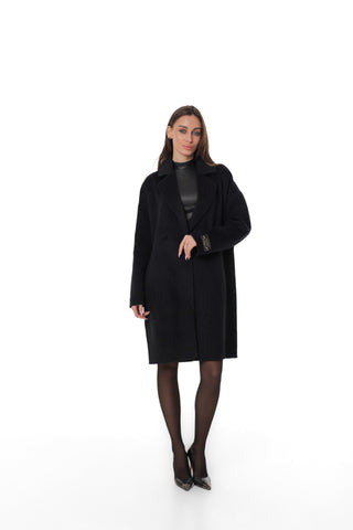 Noir Cashmere Blend Overcoat