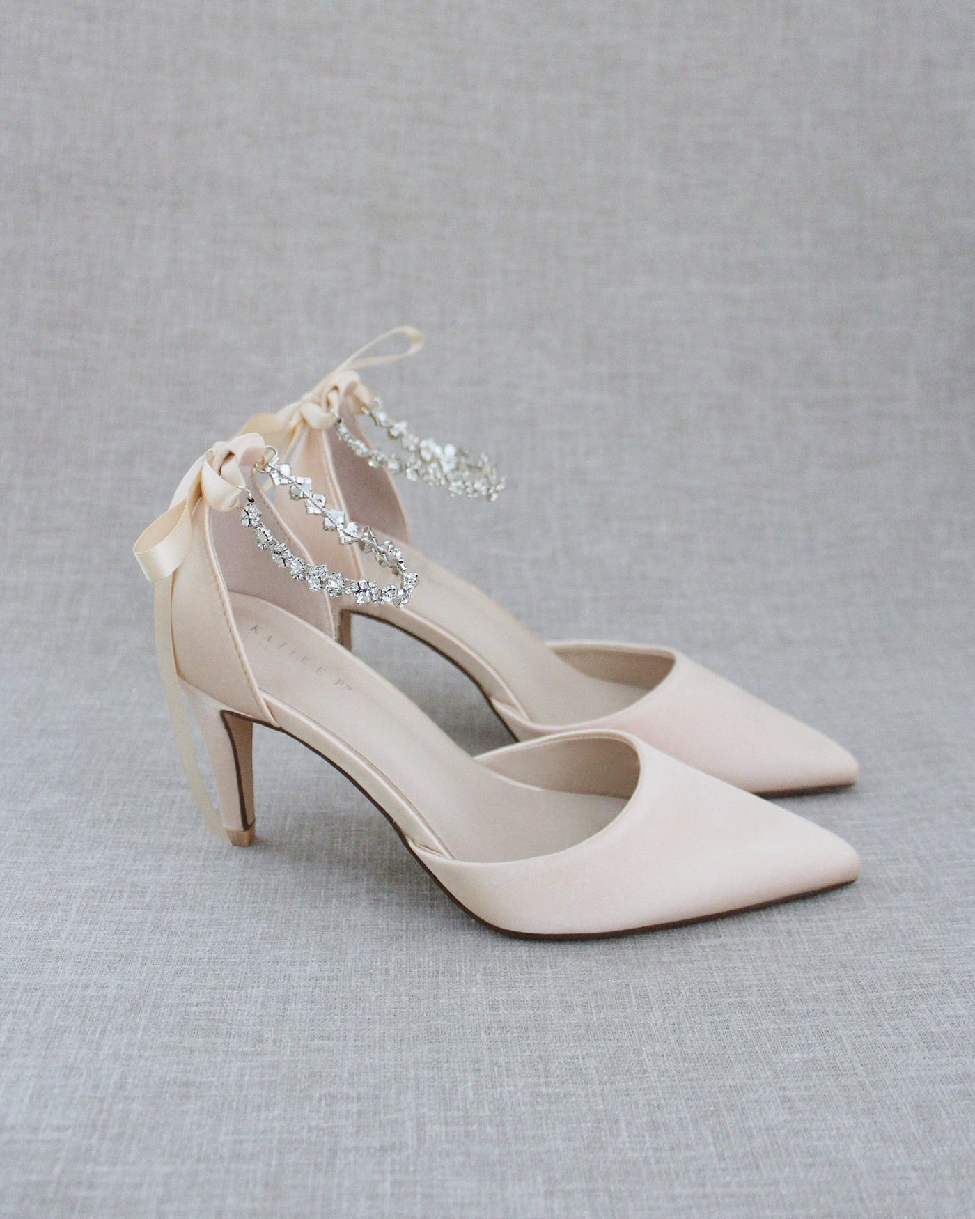 Evening Pumps with Amaryllis Crystal Strap - Glamourous Grace