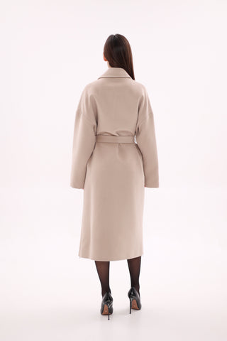 Toscana Leather Accent Cashmere Blend Overcoat