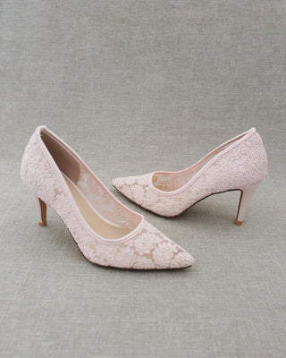 Lace Evening Pump