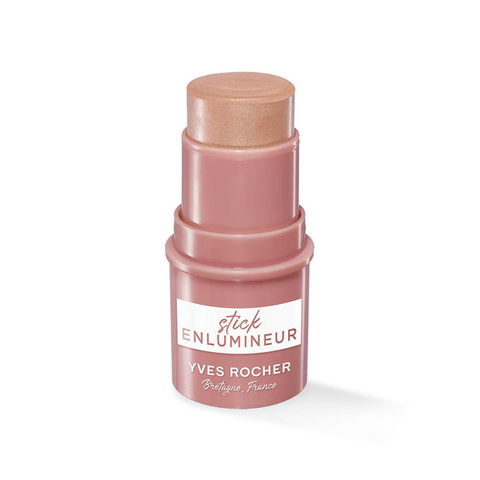 Yves Rocher Highlighter Stick - Creamy Makeup Highlighter with Monoi Scent & Coconut Oil for Radiant Glow - Glamourous Grace