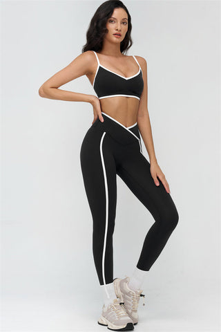 The Crave Contrast Sports Bra Leggings 2-Piece Set