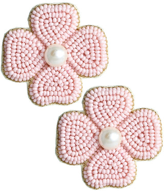 Kerry Beaded Clover Stud Earring - Glamourous Grace