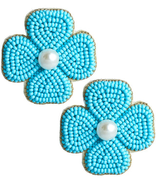 Kerry Beaded Clover Stud Earring - Glamourous Grace