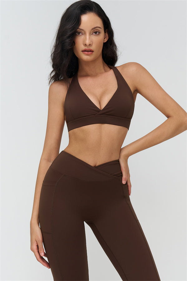 The BoldFit Sports Bra Flared Leggings 2-Piece Set - Glamourous Grace