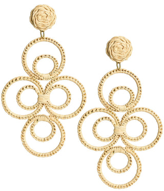 Chloe Raffia  - Drop Earring - Glamourous Grace