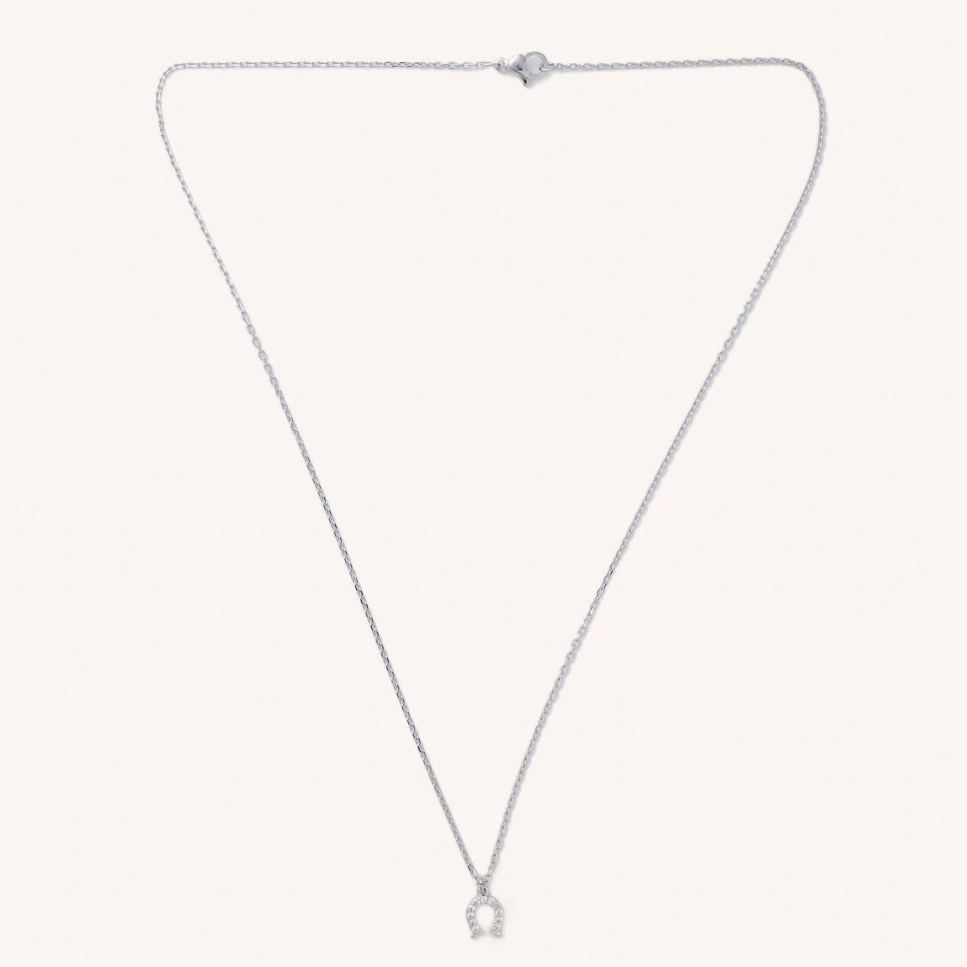 Silver Lucky Horseshoe Necklace