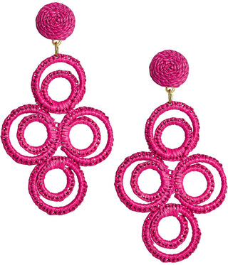 Chloe Raffia  - Drop Earring - Glamourous Grace