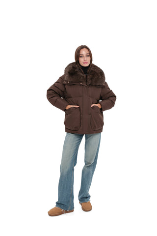 Michelle Genuine Fur Trim Down Parka