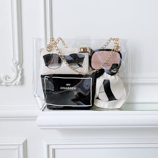 Charger Pouch – Black - Glamourous Grace