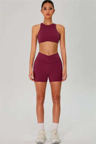 The Jewel Crop Top Crossover Shorts 2-Piece Set