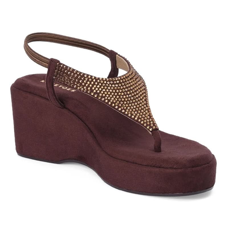 Merlot - Brown Wedges - Glamourous Grace