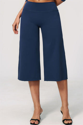 The Natalia Half-Sleeve Top Wide-Leg Crop 2-Piece Set