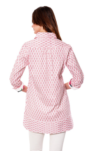 Vail Tunic Mini Pink Palms Print - Glamourous Grace
