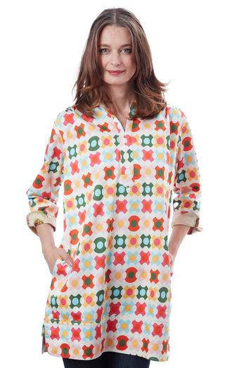 Vail Tunic Colorful Geometric Pattern - Glamourous Grace