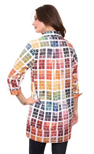 Vail Tunic Multi Colored Paint Tabs Cotton with Stretch - Glamourous Grace