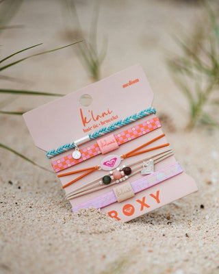 K'lani x Roxy Pink Tropics Hair Tie Bracelet