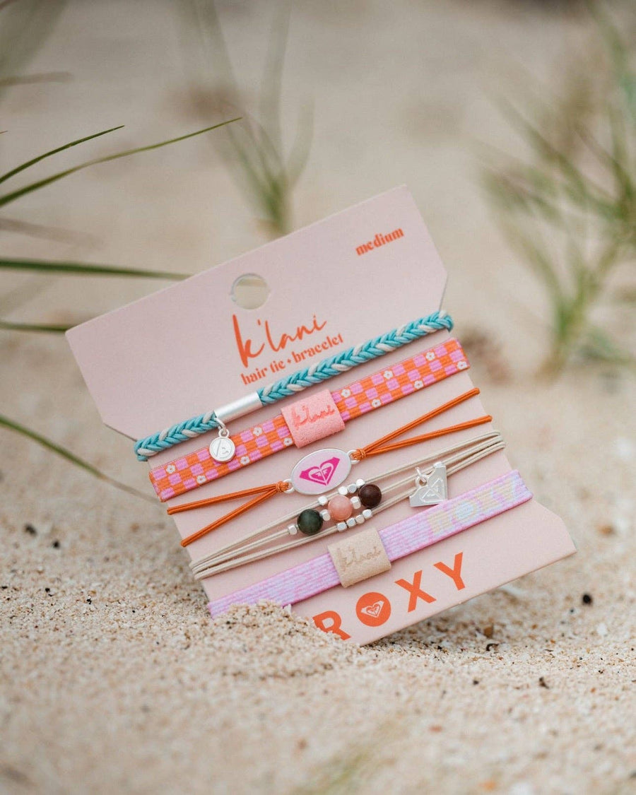 K'lani x Roxy Pink Tropics Hair Tie Bracelet - Glamourous Grace