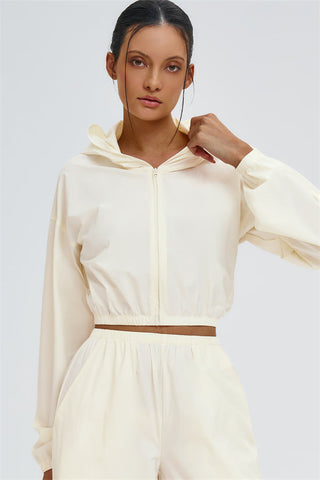 The Svelte UV protection Crop Hoodie Sweatpants 2-Piece Set