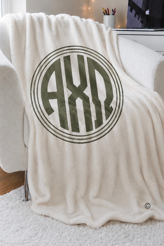 SC - ETA 9/8-9/22 Alpha Chi Omega Monogram Blanket - Glamourous Grace