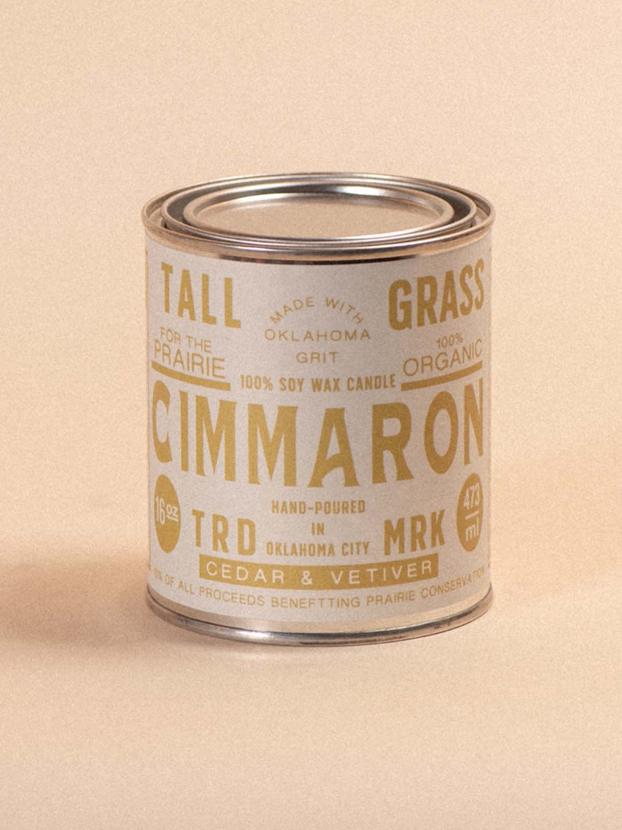 Cimmaron: Cedar + Vetiver Soy Wax Candle - Glamourous Grace