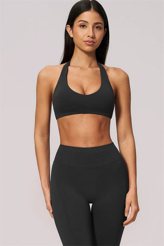 The Velvetine Halter Sports Bra Leggings 2-Piece Set