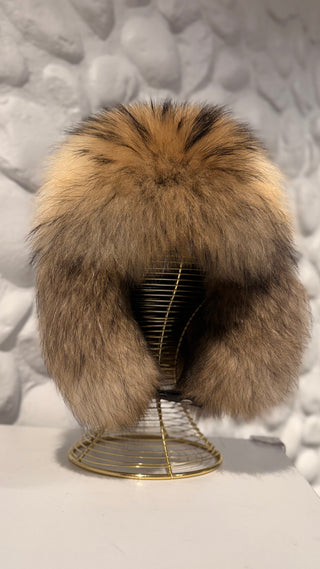 Genuine Raccoon Leather Hat Unisex