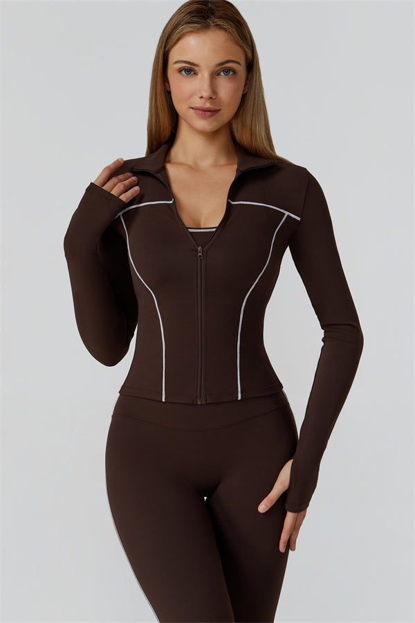 The Venus Zip Top Leggings 2-Piece Set - Glamourous Grace