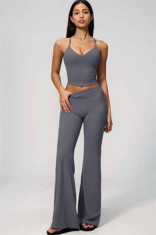 The Zura Tank Top Flared Leggings 2-Piece Set