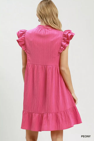 Umgee Ruffle Sleeve Babydoll Dress - Glamourous Grace